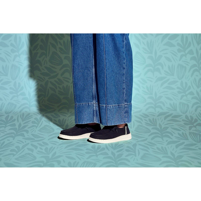 HEYDUDE Wendy Espadrille Woven Espadrilles Pour Femme En Mélange De Coton Noir