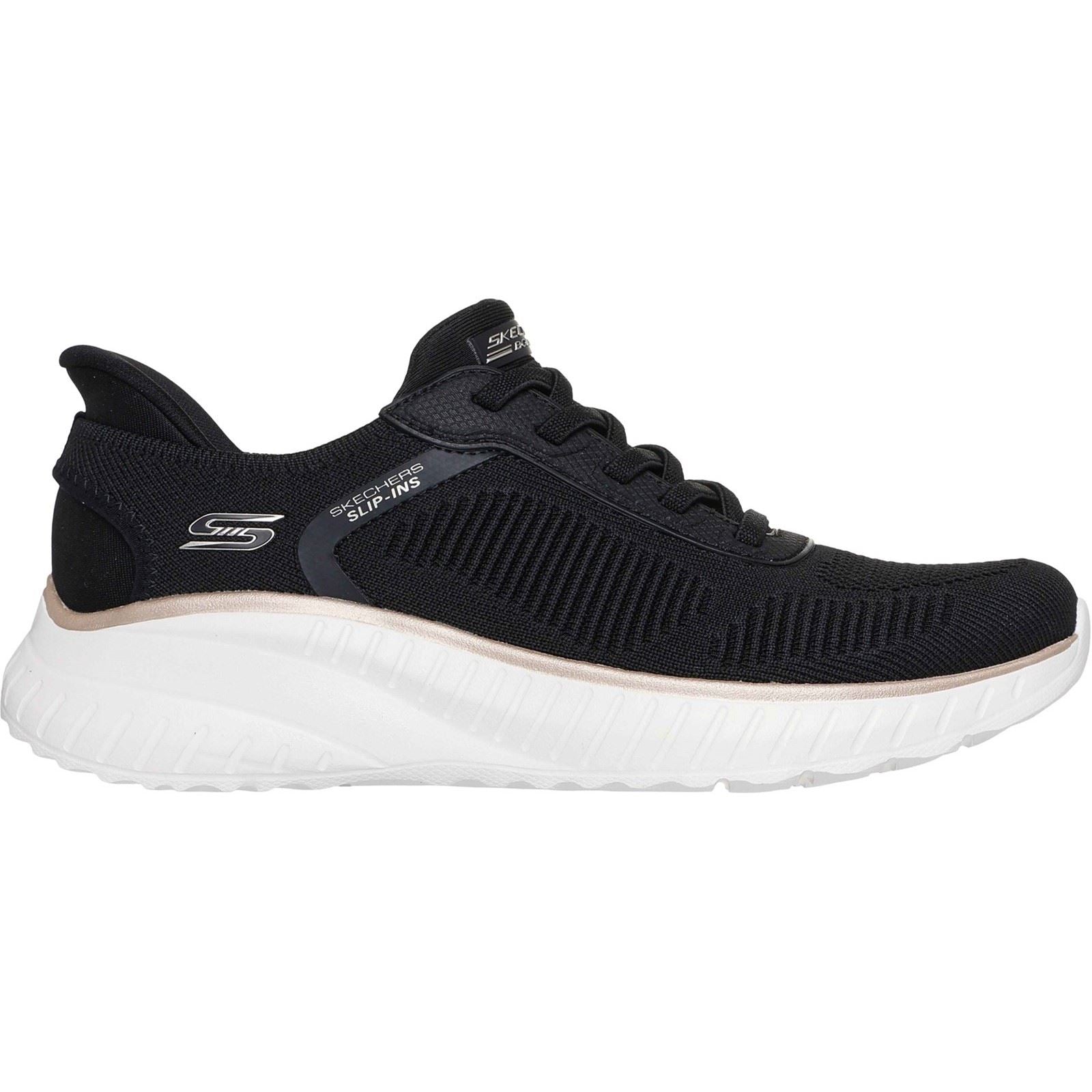 Skechers BOBS Sport Squad Chaos Baskets Noires/Or De Femme En Textile