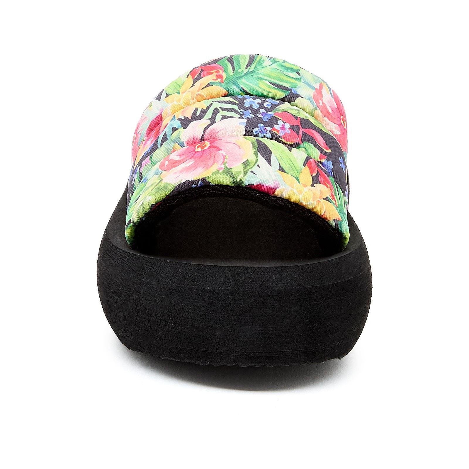 Rocket Dog Splash Bahama Sandales De Femme En Textile Noir/Multicolore