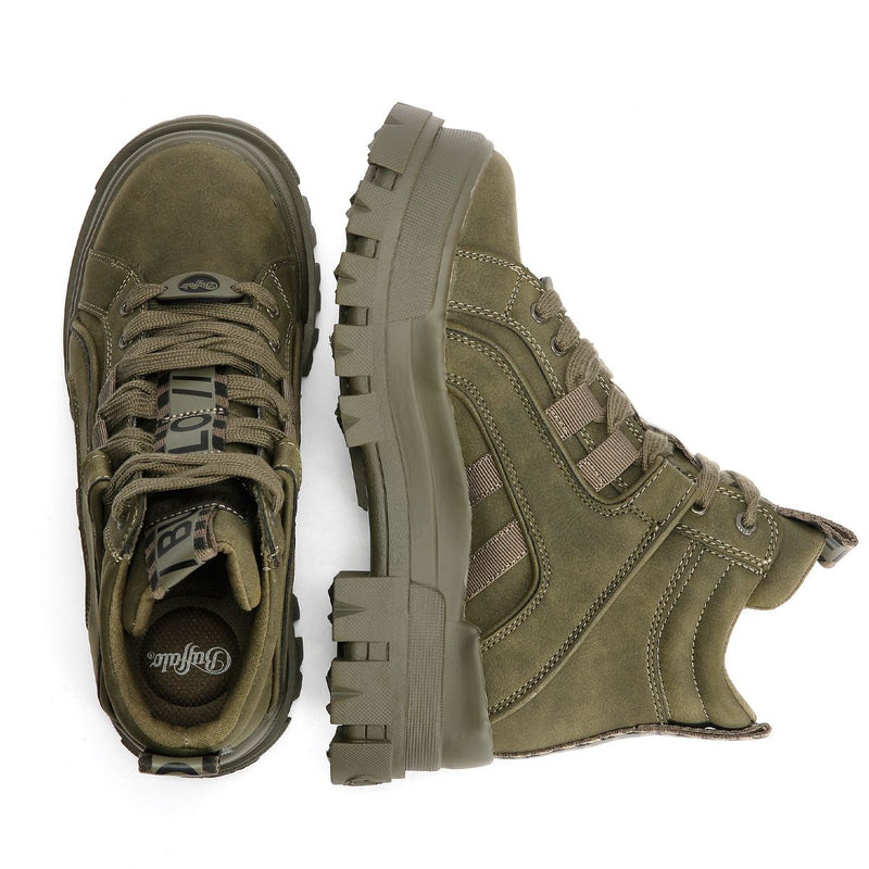 Buffalo Aspha NC Mid Bottes Vertes Pour Femmes