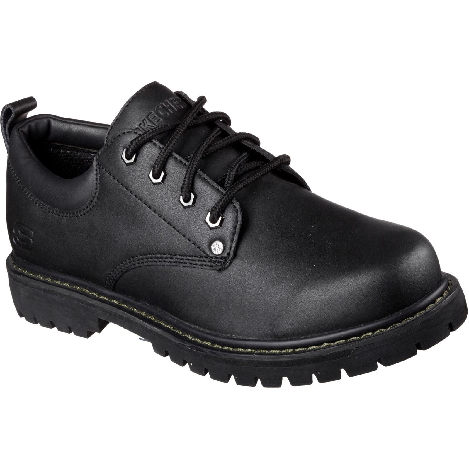 Skechers Tom Cats Chaussures En Cuir Noir À Lacets Pour Hommes