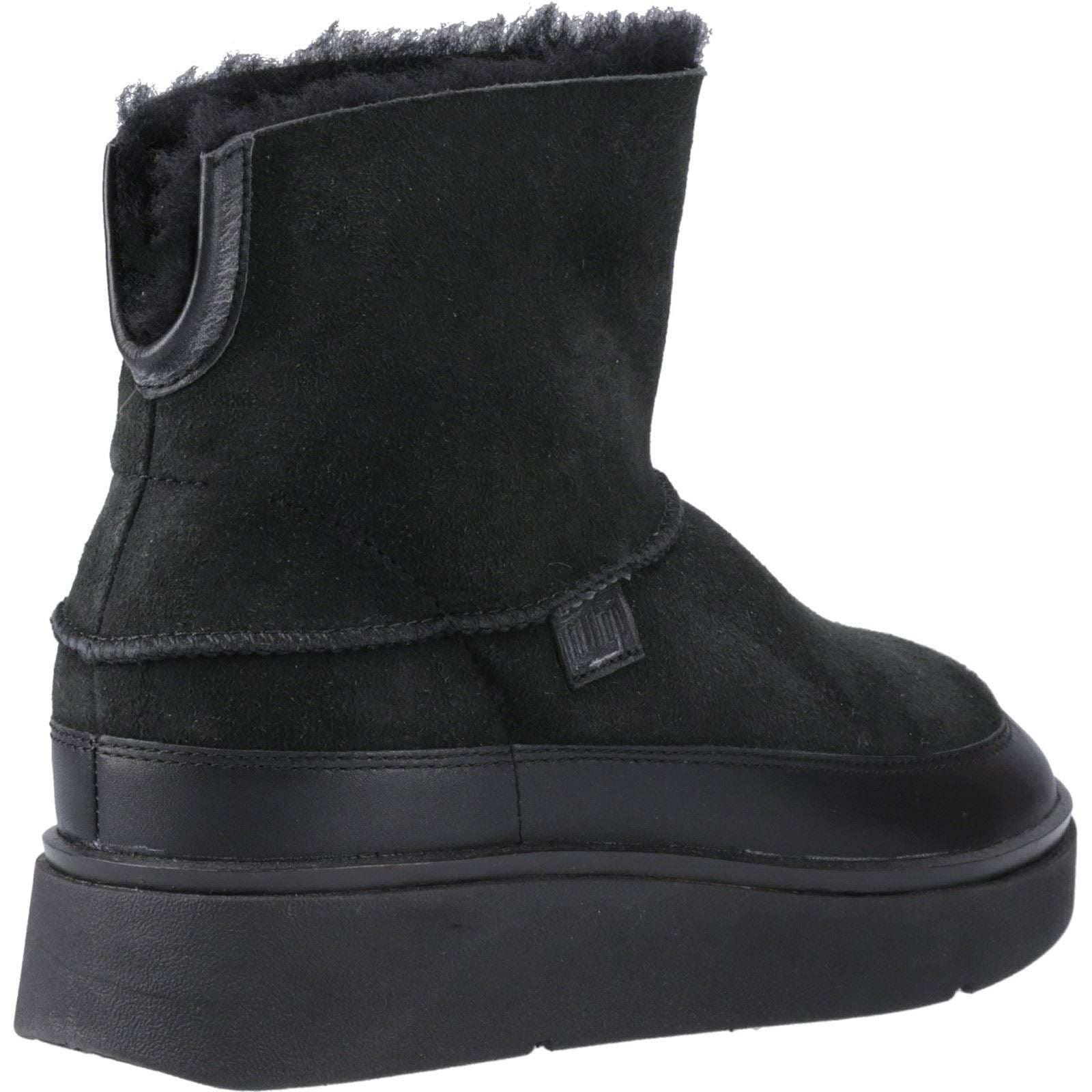 Fitflop Gen-FF Mini Double-Faced Bottes Noires Tout En Cuir Pour Femmes