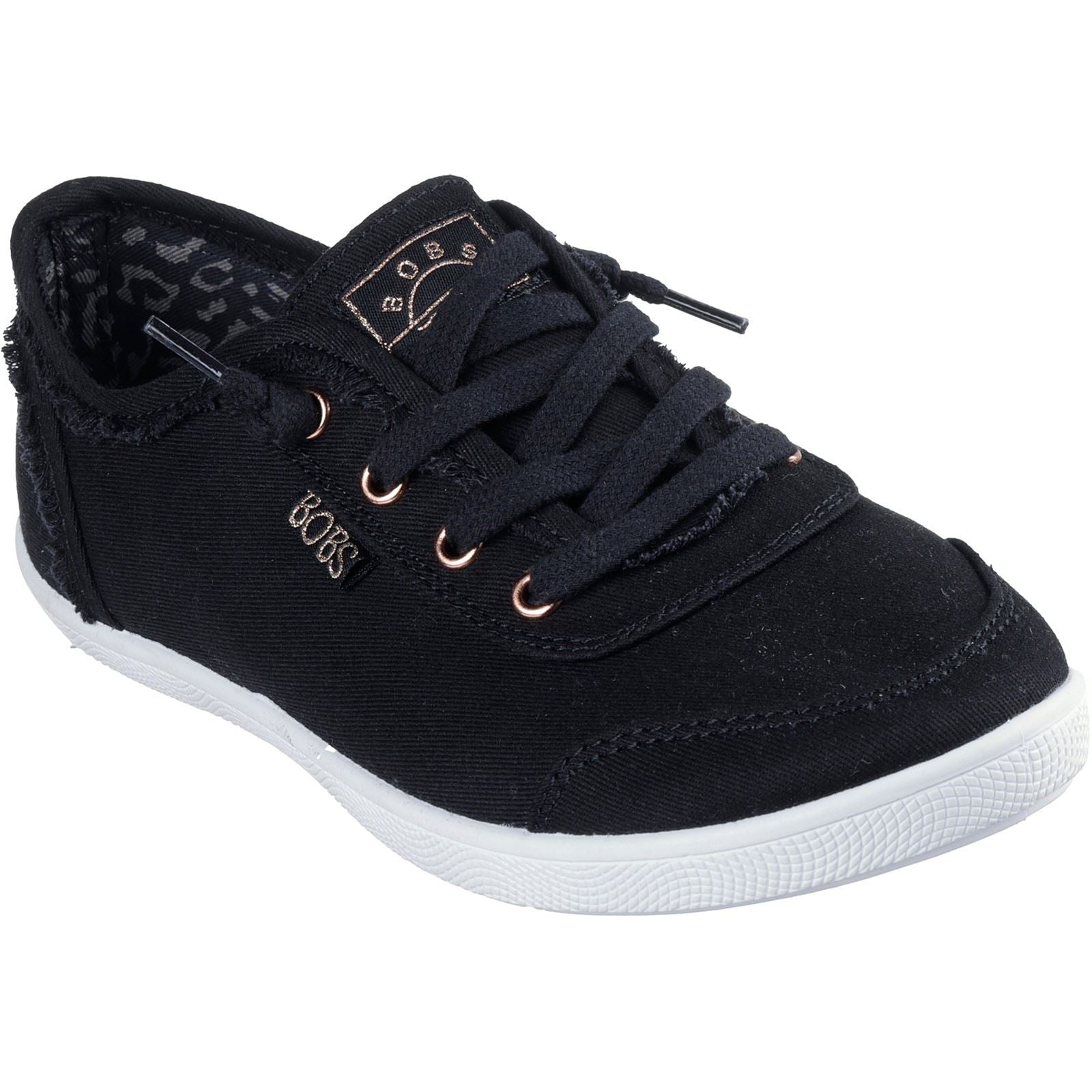 Skechers BOBS B Cute Baskets Noires Pour Femmes En Coton