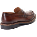 Base London Ivey Chaussures Loafers Marron Brûlé Pour Hommes En Cuir