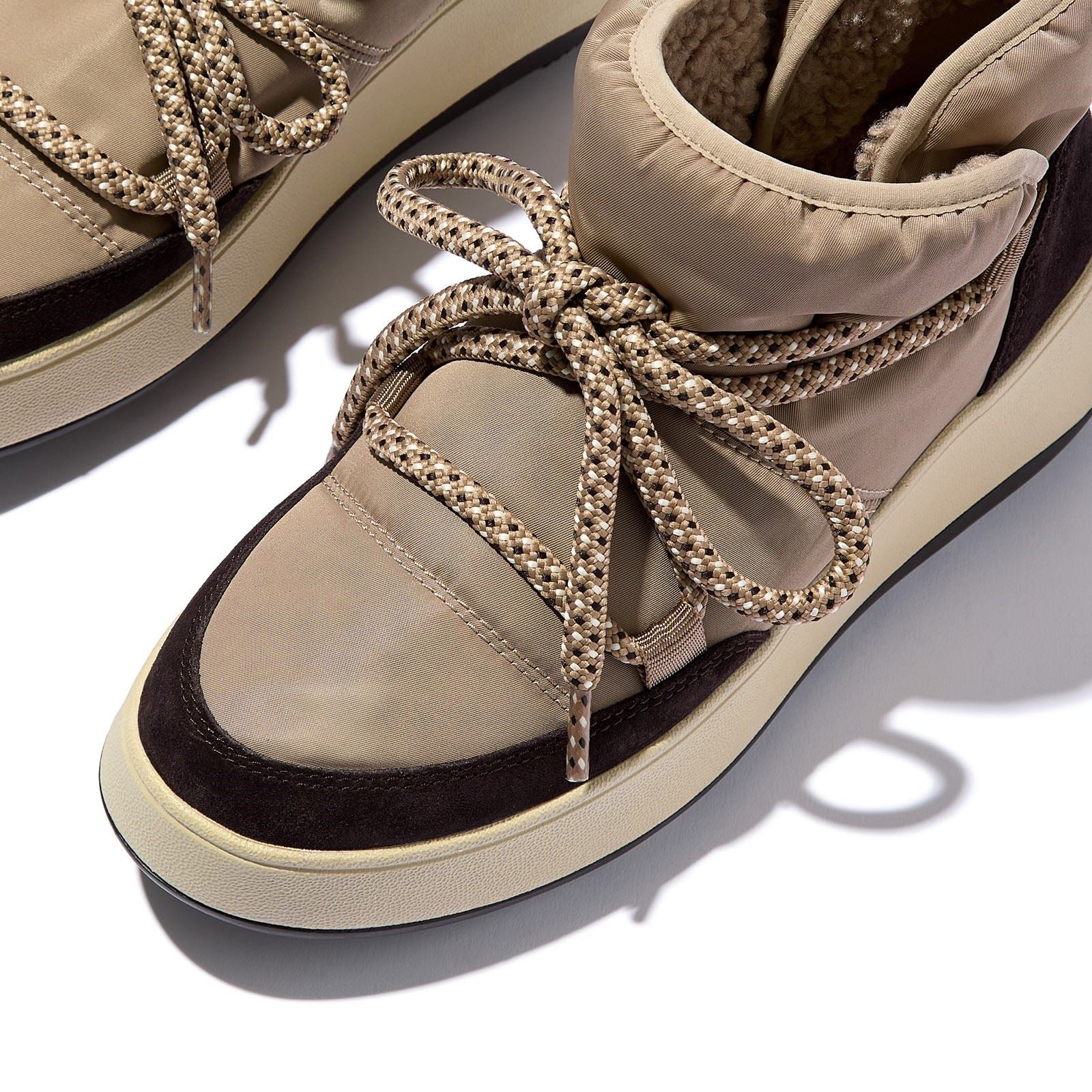 Fitflop F-Mode Bottes Taupe Pour Femmes En Suède