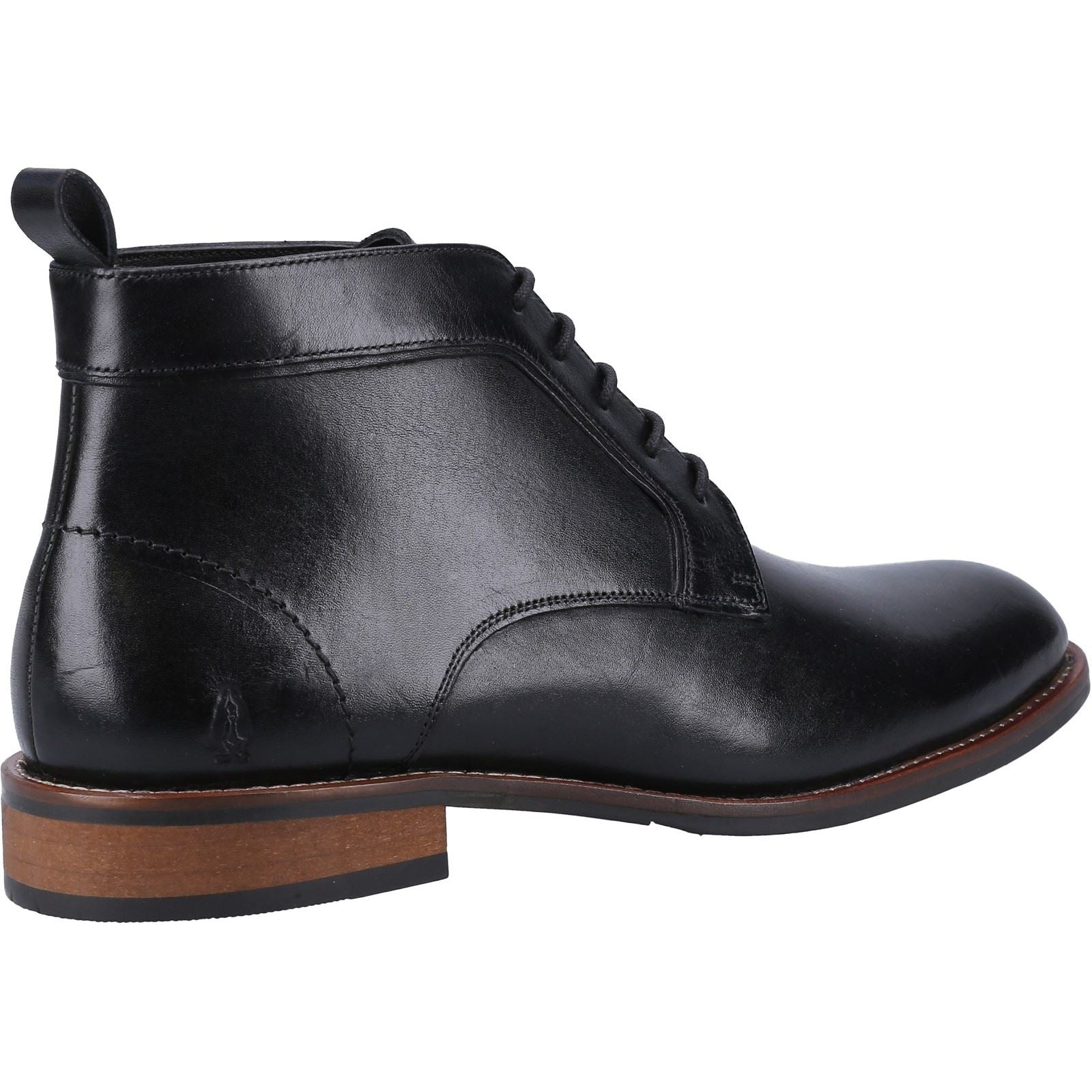 Hush Puppies Declan Lace Bottes En Cuir Noires Pour Hommes
