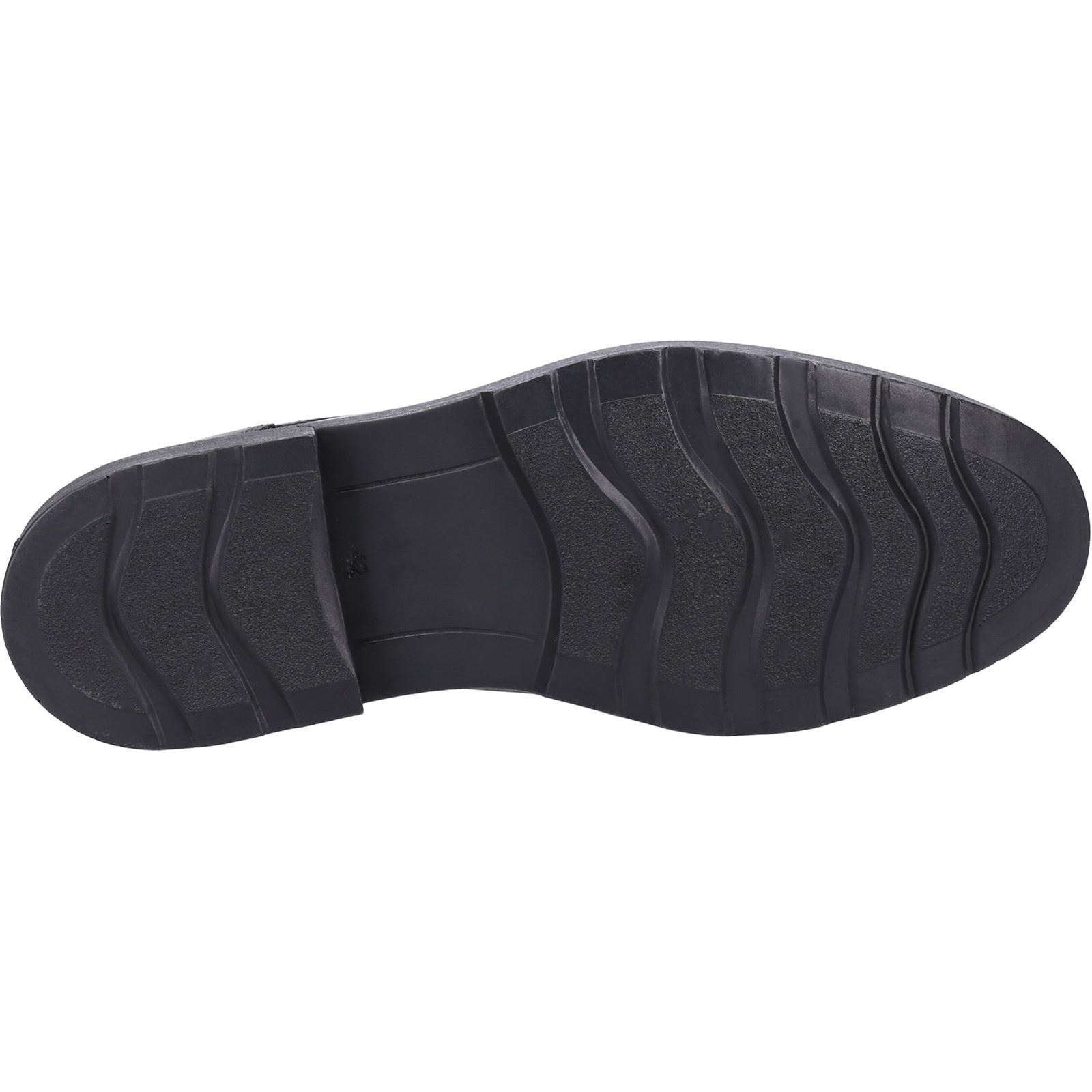 Hush Puppies Pearce Chaussures En Cuir Noir À Lacets Pour Hommes