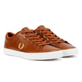 Fred Perry Baseline Baskets En Cuir Pour Homme Marron
