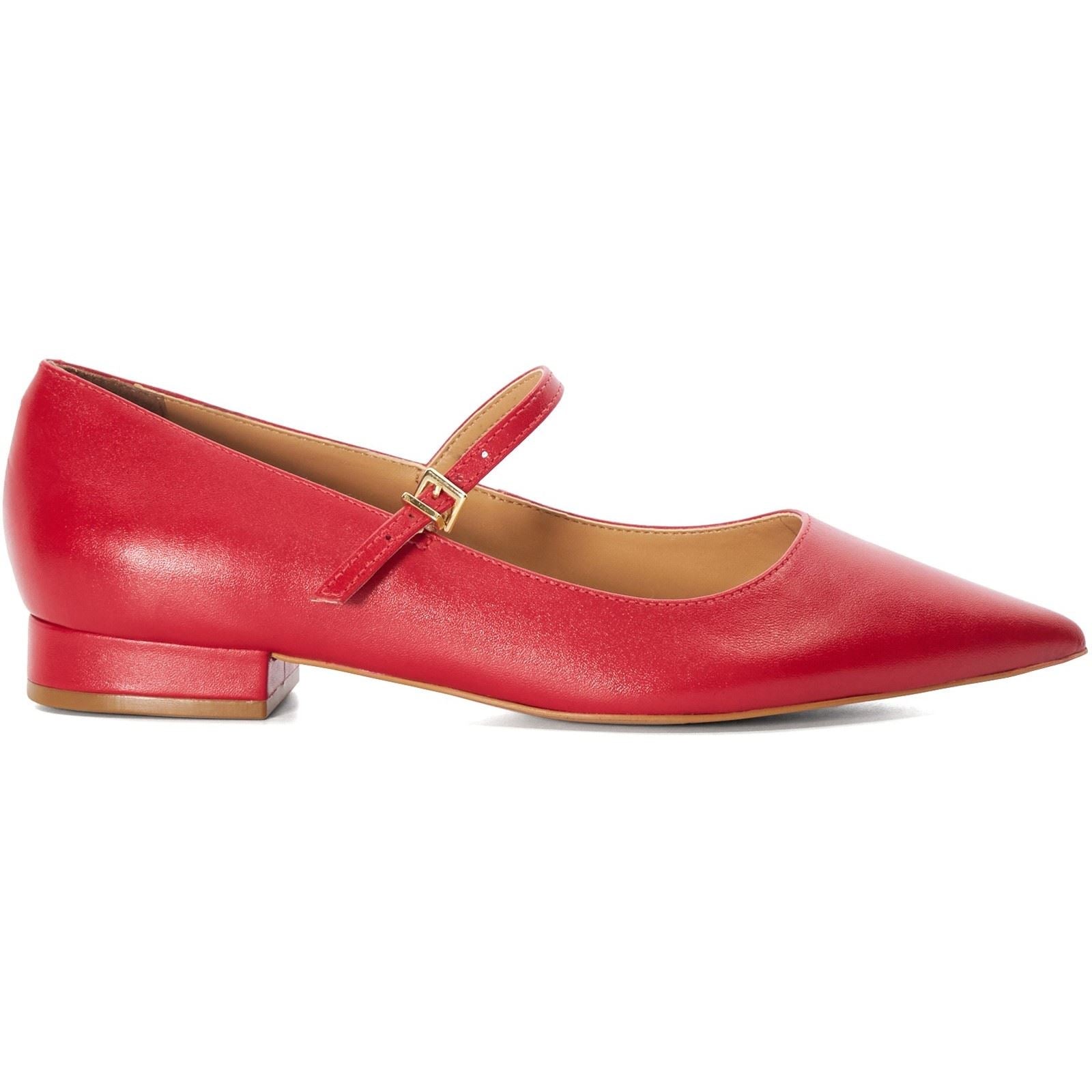 Dune Hastas Talons Rouges En Cuir Pour Femmes