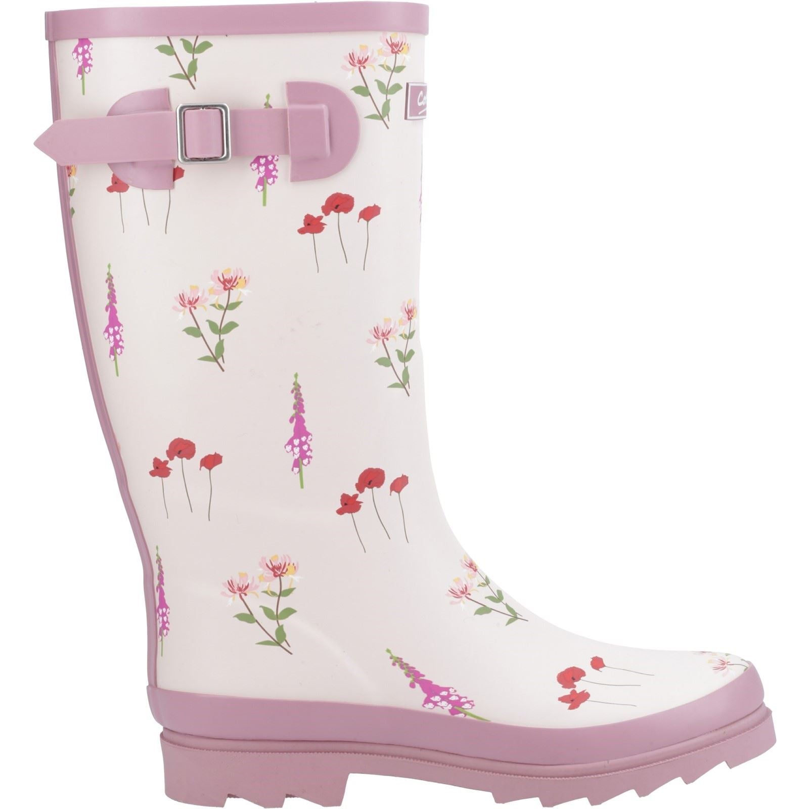 Cotswold Wildflower Tall Bottes En Caoutchouc Pour Femmes En Rose