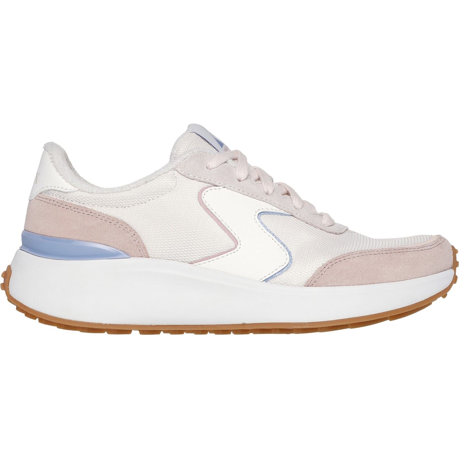 Skechers BLVD Retro Runner Baskets En Cuir Pour Femmes, Rose Clair/Violet