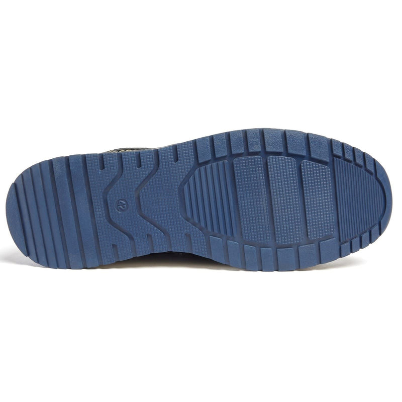 Pod Sean Chaussures Bateau Pour Hommes En Cuir Bleu Marine