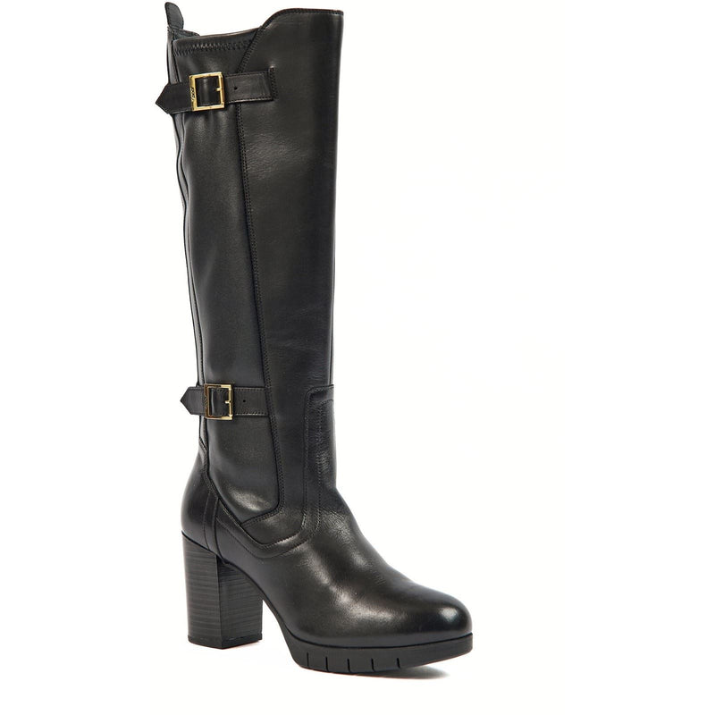 Pod Nitika Bottes Noires En Cuir Pour Femmes