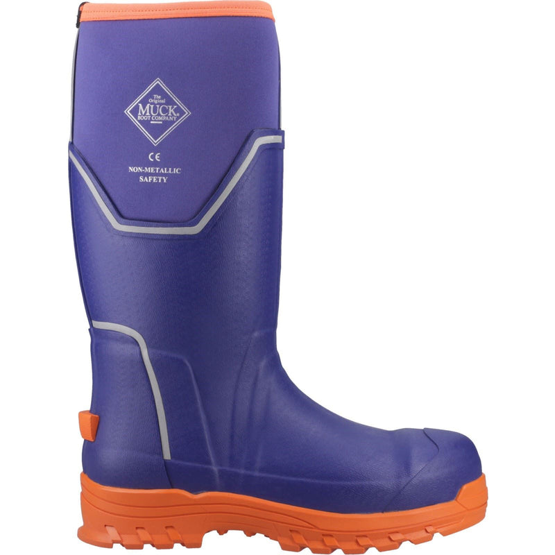 Muck Boots Grit S5 Bottes En Caoutchouc Pour Hommes Bleues/oranges