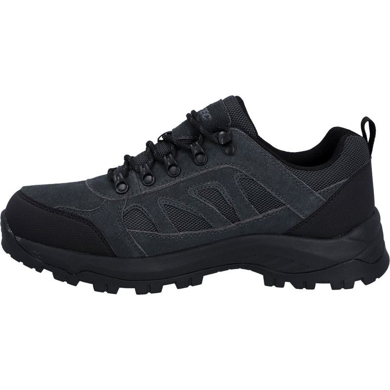 Hi-Tec Bandera Expedition Low Chaussures De Randonnée Pour Hommes En Cuir Gris Foncé/noir