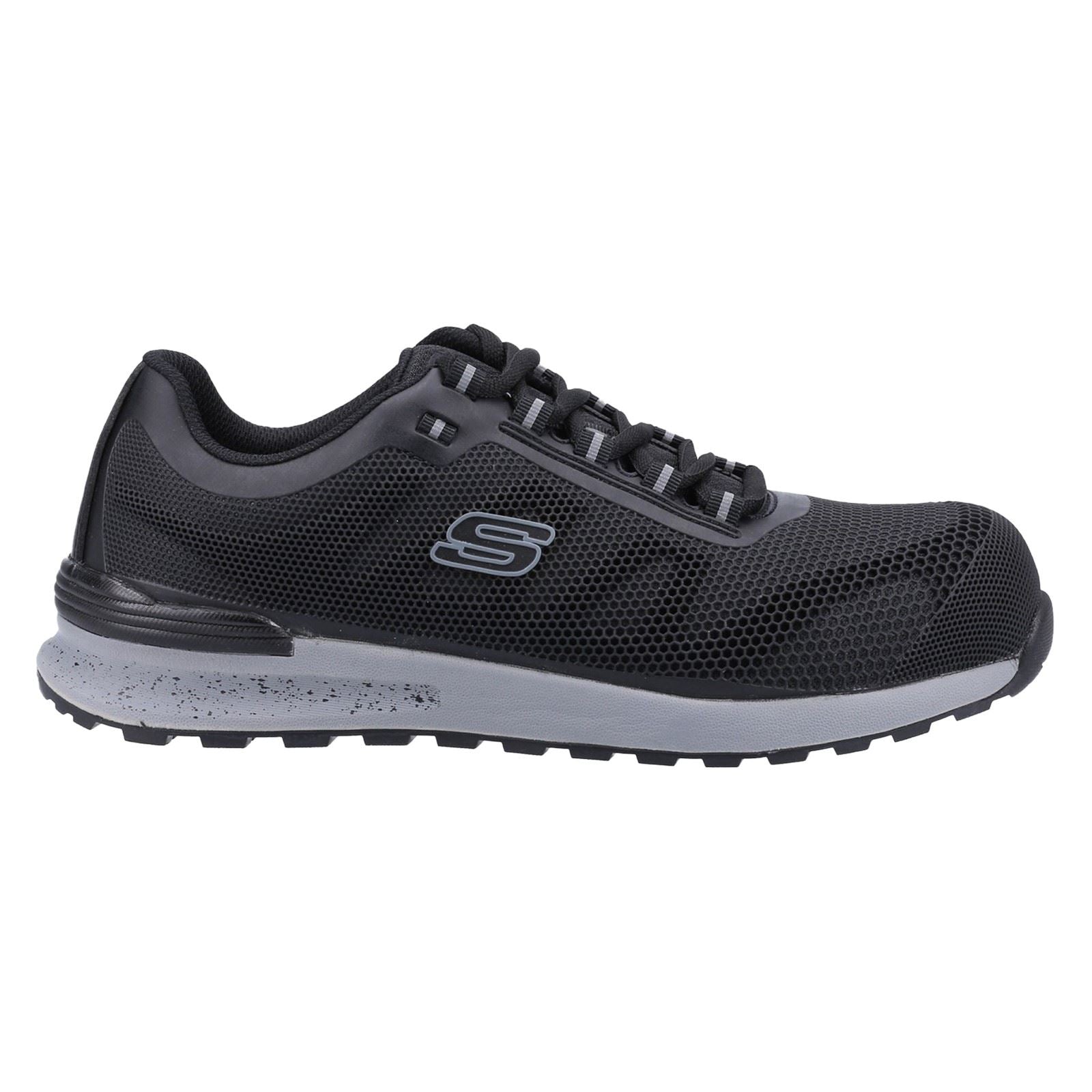 Skechers Workwear Bulklin Bragoo Baskets De Sécurité Noires Pour Hommes En Textile