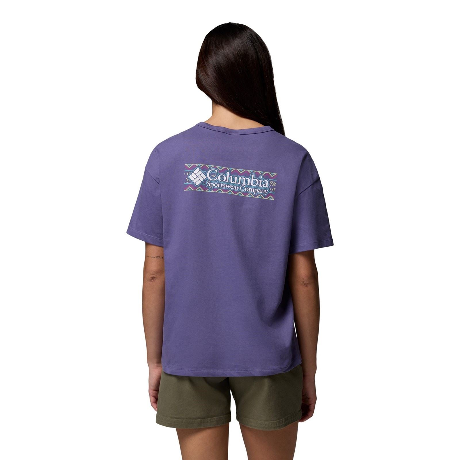 Columbia CSC Heavyweight Graphic Tee T-Shirt En Coton Pour Femmes Violet