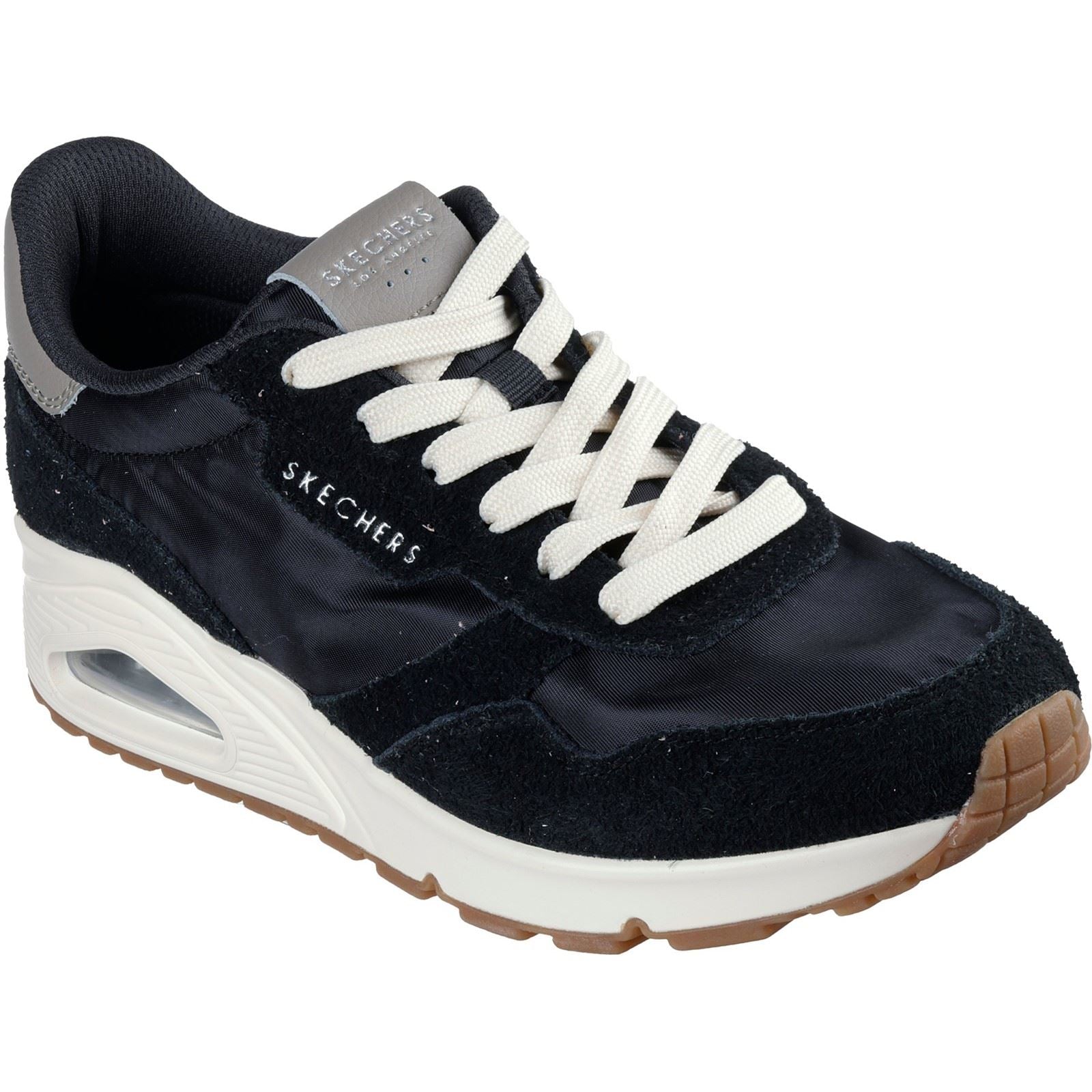 Skechers Uno Vintage Dayz Baskets Noires En Cuir Pour Femmes
