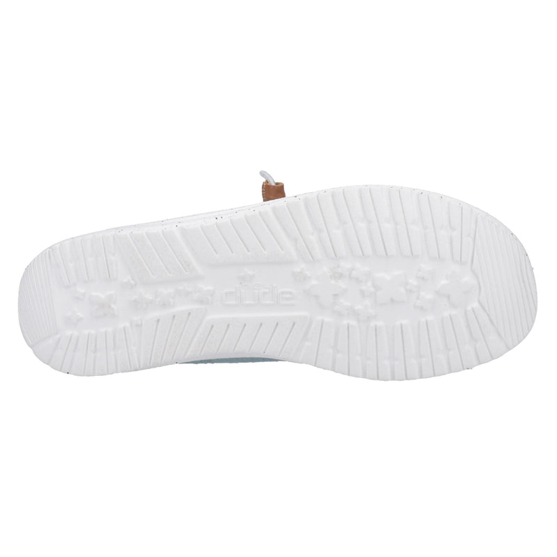 HEYDUDE Wendy Heathered Slub Tropical Mocassins Bleus Pour Femmes