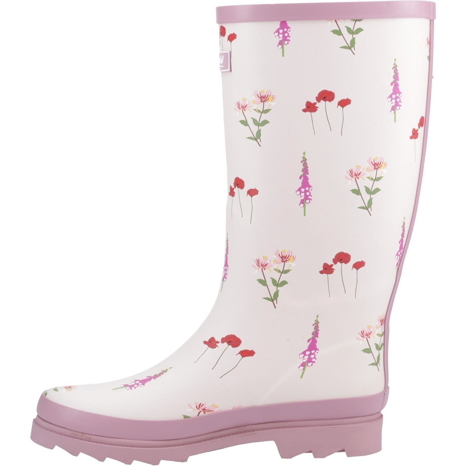 Cotswold Wildflower Tall Bottes En Caoutchouc Pour Femmes En Rose