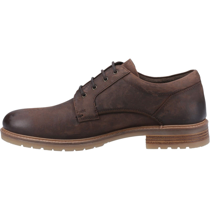 Hush Puppies Richie Chaussures En Cuir Marron À Lacets Pour Homme