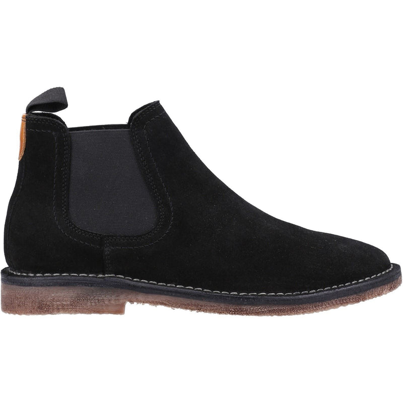 Hush Puppies Shaun Bottes Noires En Daim Pour Homme