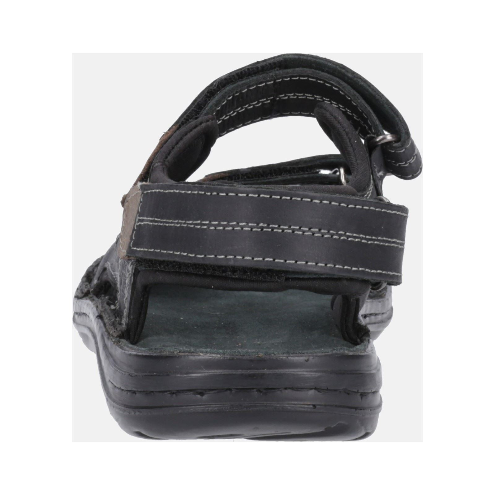 Hush Puppies Alistair Sandales Noires Pour Hommes En Cuir