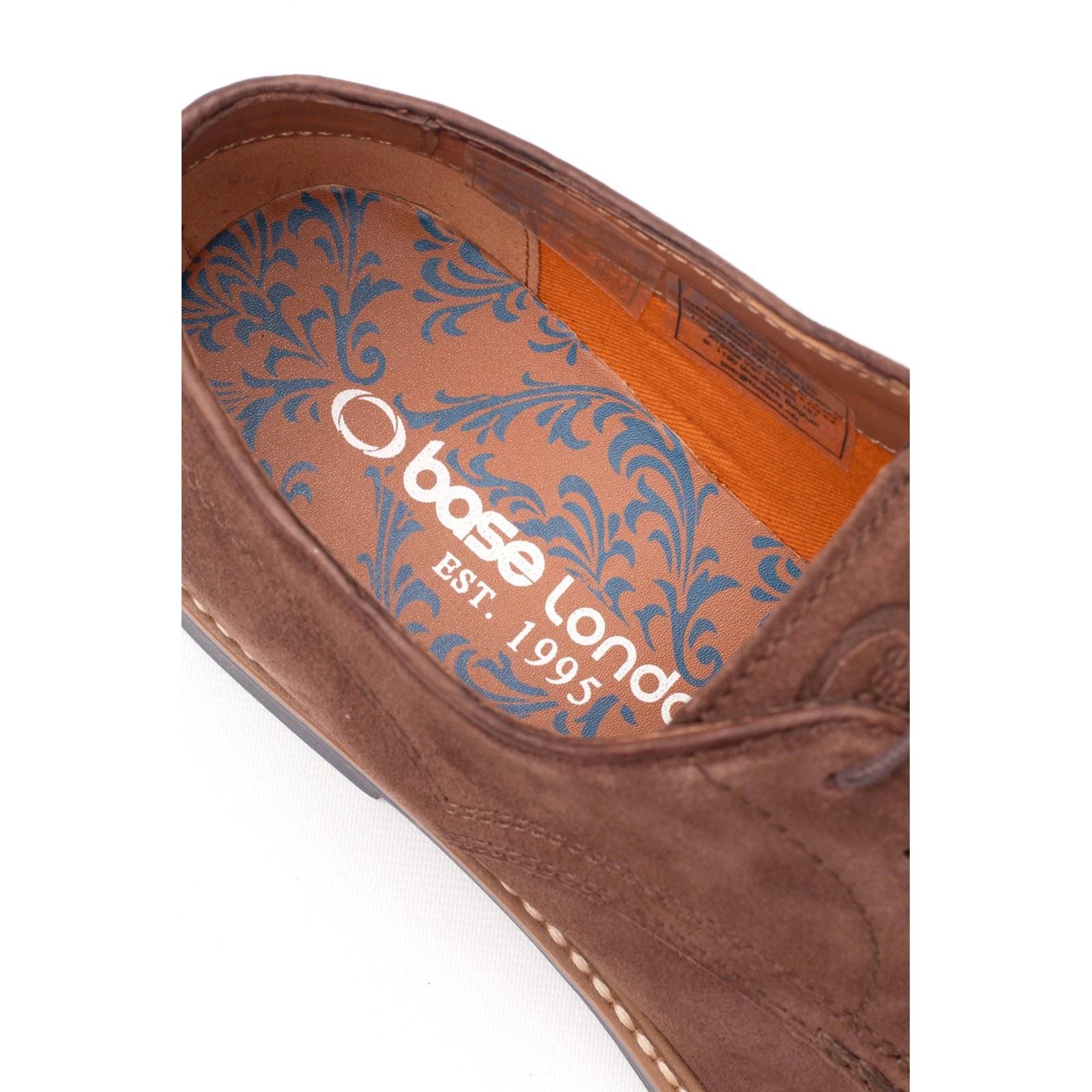 Base London Strand Chaussures En Cuir Pour Hommes Brunes À Lacets