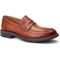 Base London Ivey Chaussures À Enfiler Pour Hommes En Cuir Brûlé.