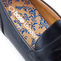 Base London Bruno Mocassins Noirs En Cuir Pour Hommes