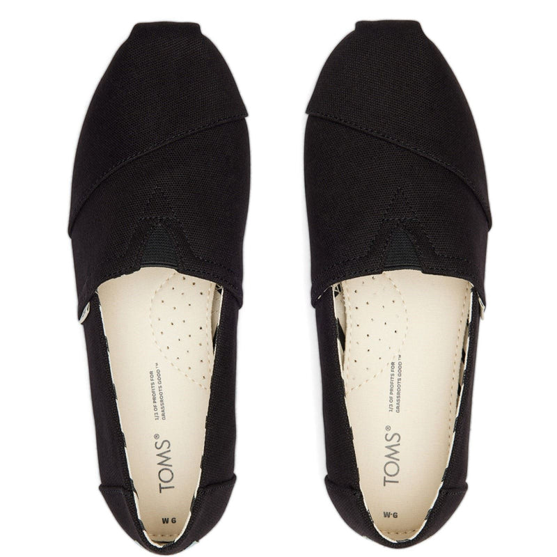 TOMS Alpargata Espadrilles Noires Pour Femmes En 100% Coton
