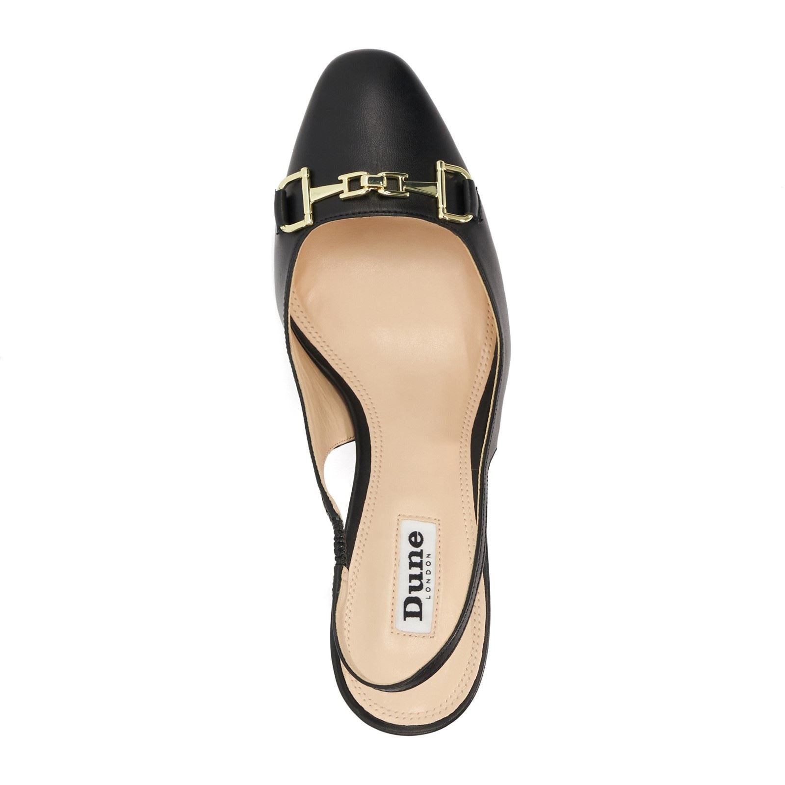 Dune Detailed Talons Noirs En Cuir Pour Femmes