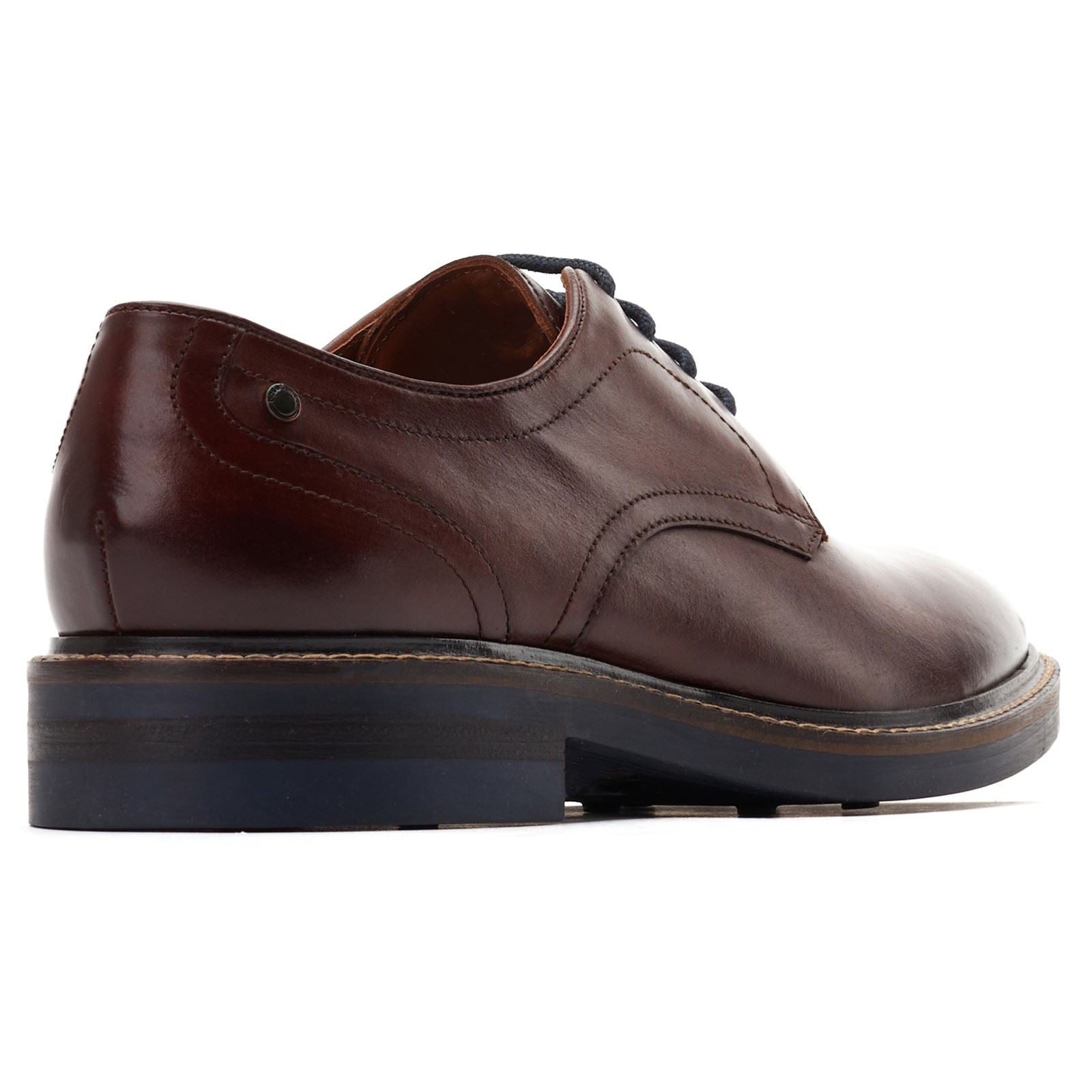 Base London Mawley Chaussures Oxford En Cuir Marron Brûlé Pour Hommes