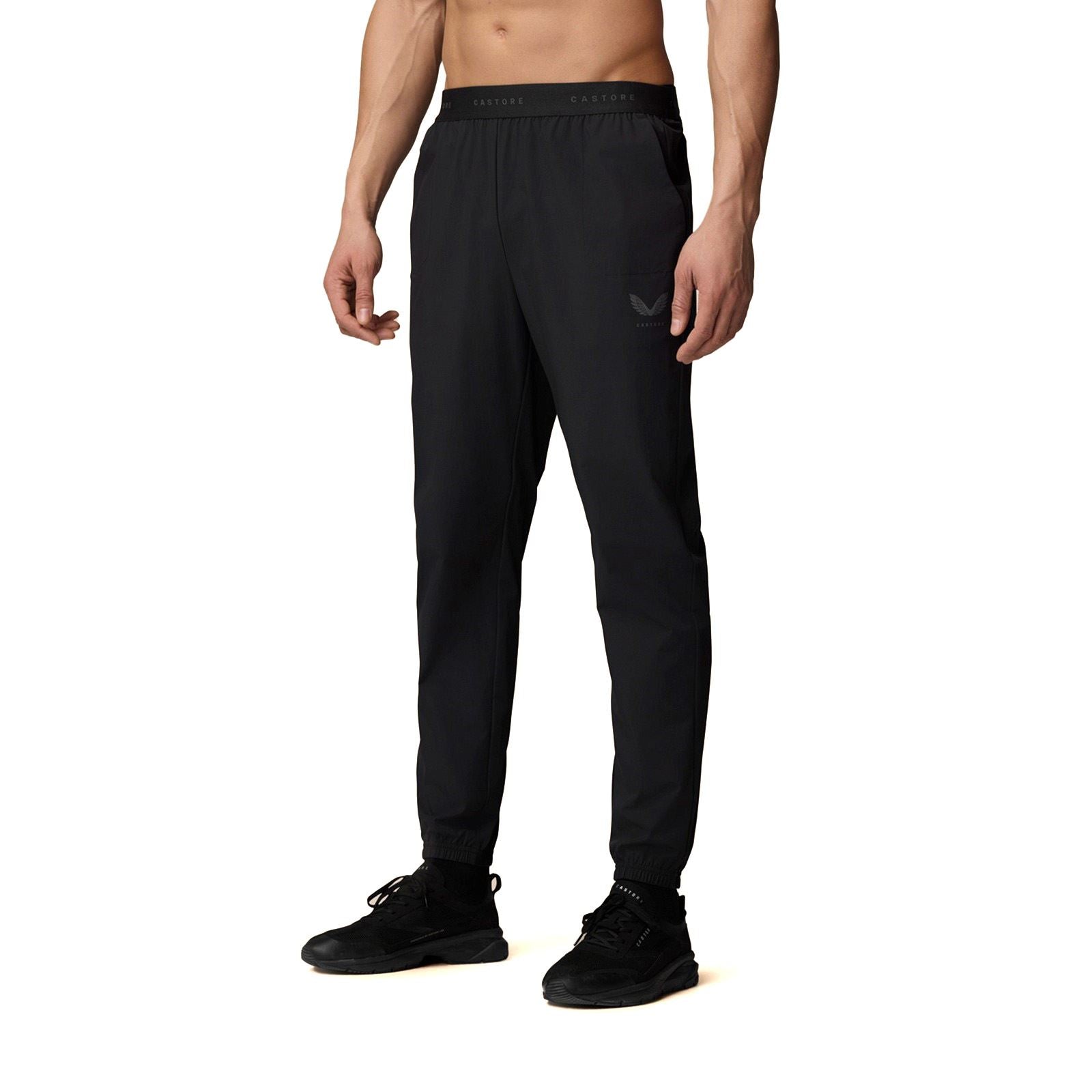 Castore Woven Jogger Noirs En Polyester Pour Homme