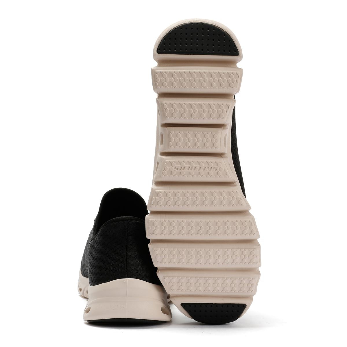 Skechers Slip-Ins Glide Step Vibey Baskets Noires En Mesh Pour Femmes