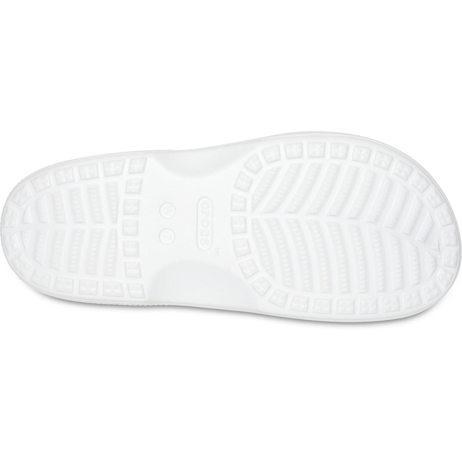 Crocs Classic Slide Pantoufles Blanches En Thermoplastique Pour Femmes
