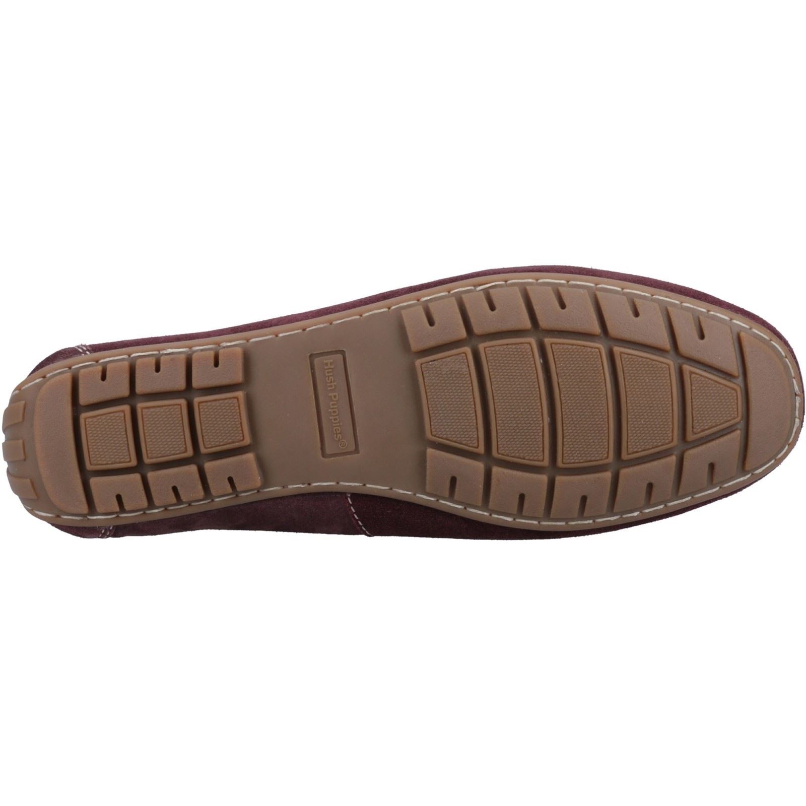 Hush Puppies Reuben Chaussures Bateau Pour Hommes En Daim Bordeaux