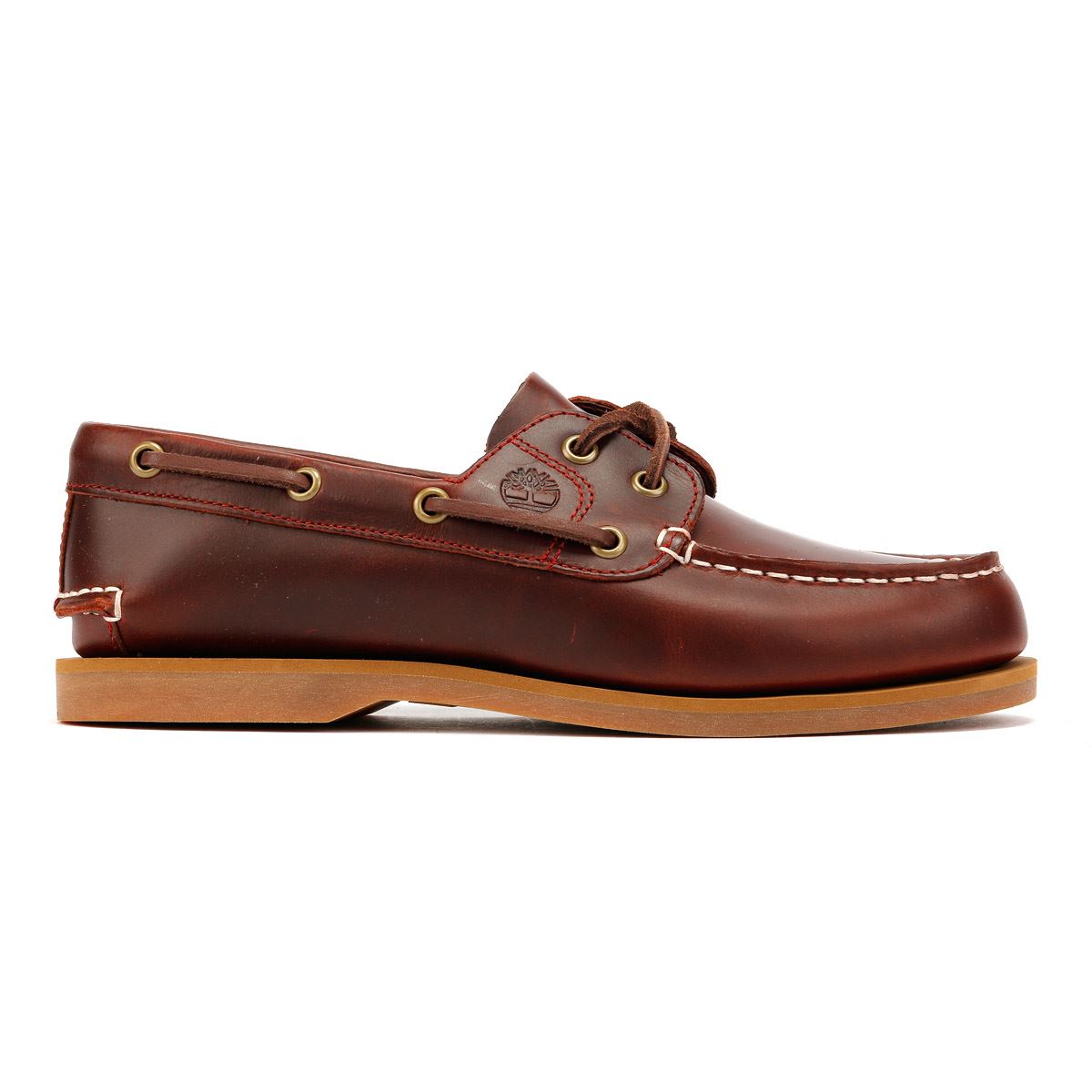 Timberland Classic 2 Eye Chaussures Rouges En Cuir Pour Femmes