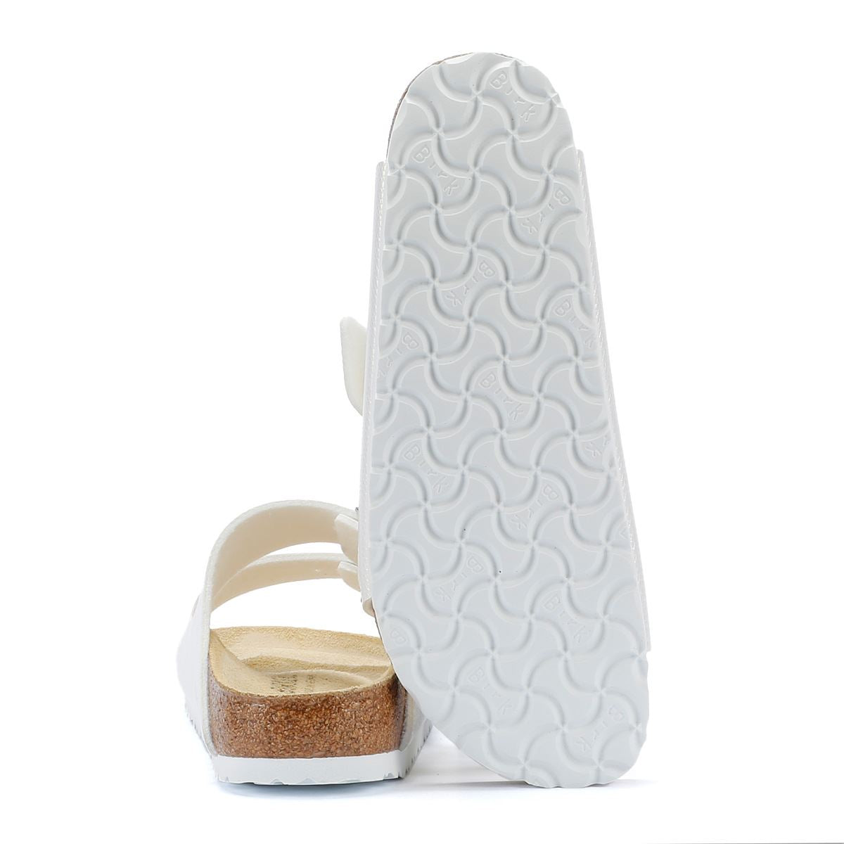 Birkenstock Arizona Sandales En Nubuck Blanc Pour Femmes