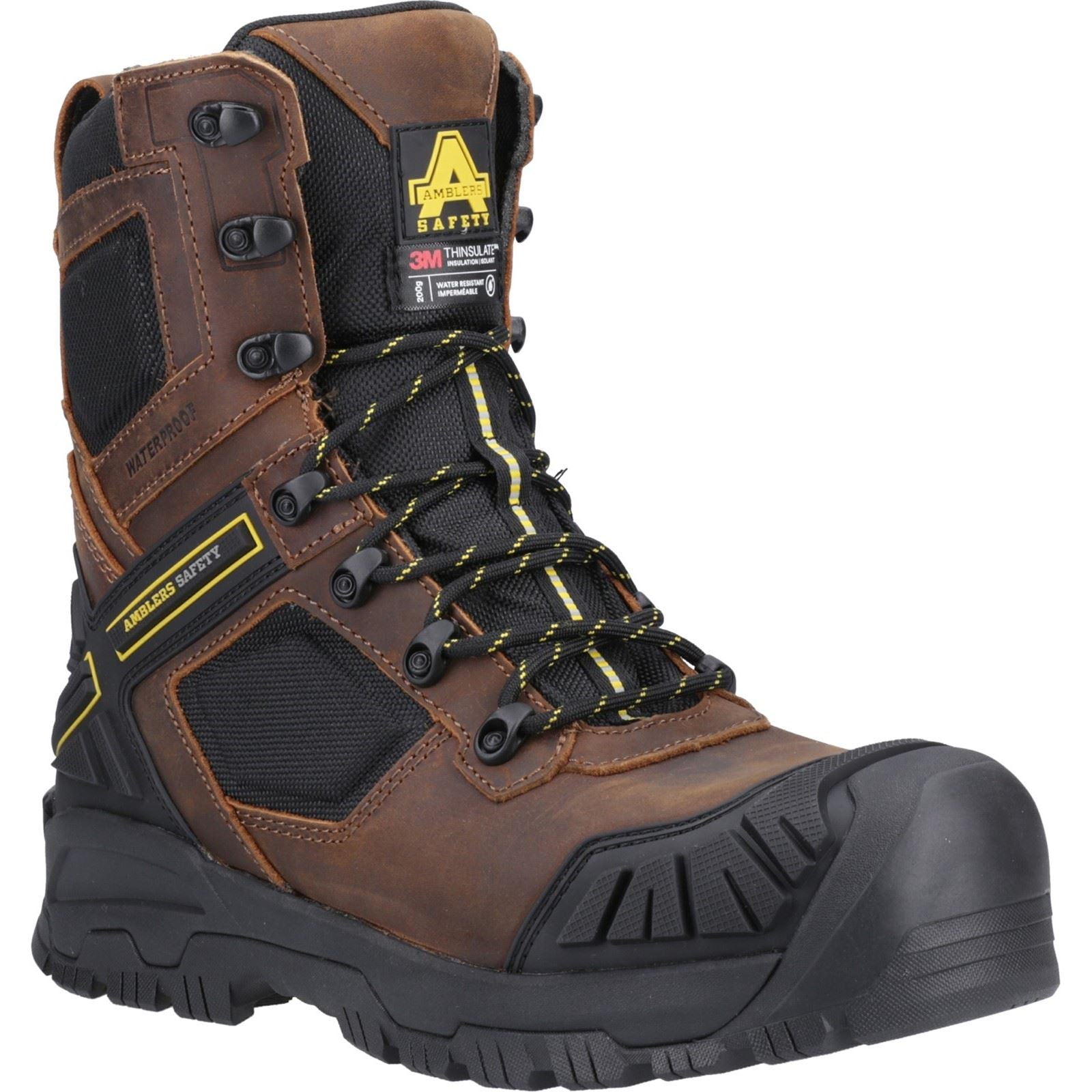 Amblers Safety Bottines De Sécurité En Cuir Brun Detonate