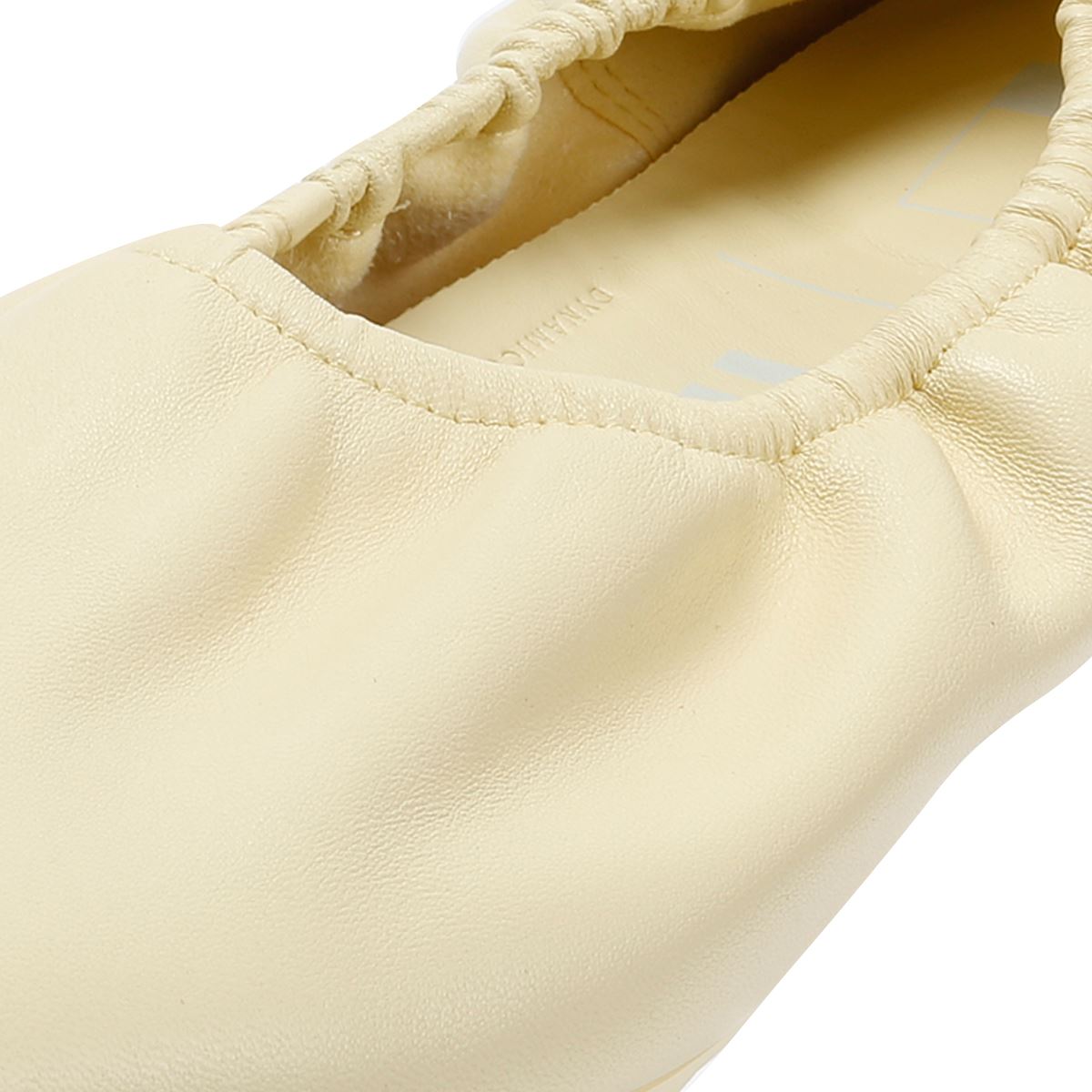 FitFlop X Pantone Delicato Ballerina Chaussures En Cuir Jaunes Pour Femmes