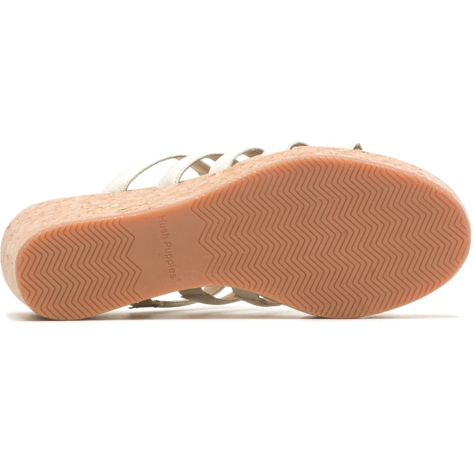 Hush Puppies Willow Slide Escarpins Compensés Blancs Pour Femme En Cuir