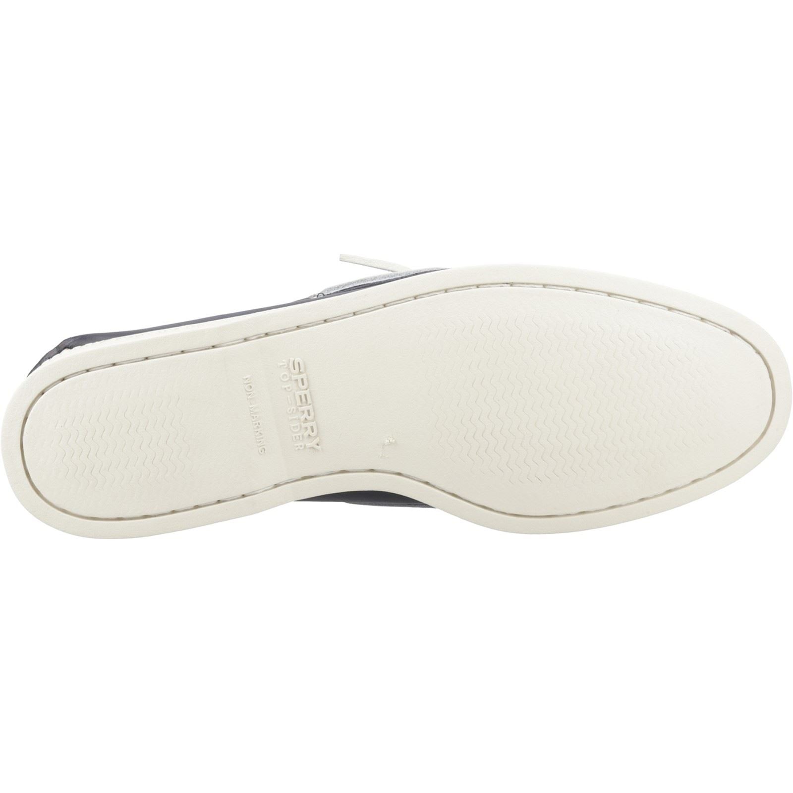 Sperry Authentic 2 Eye Chaussures Bateau Pour Hommes En Cuir Bleu Marine