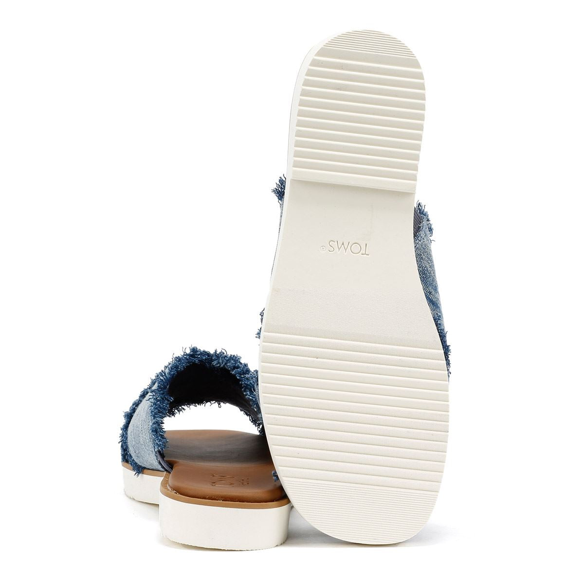 TOMS Mae Crossover Sandales Bleues En Denim Pour Femme
