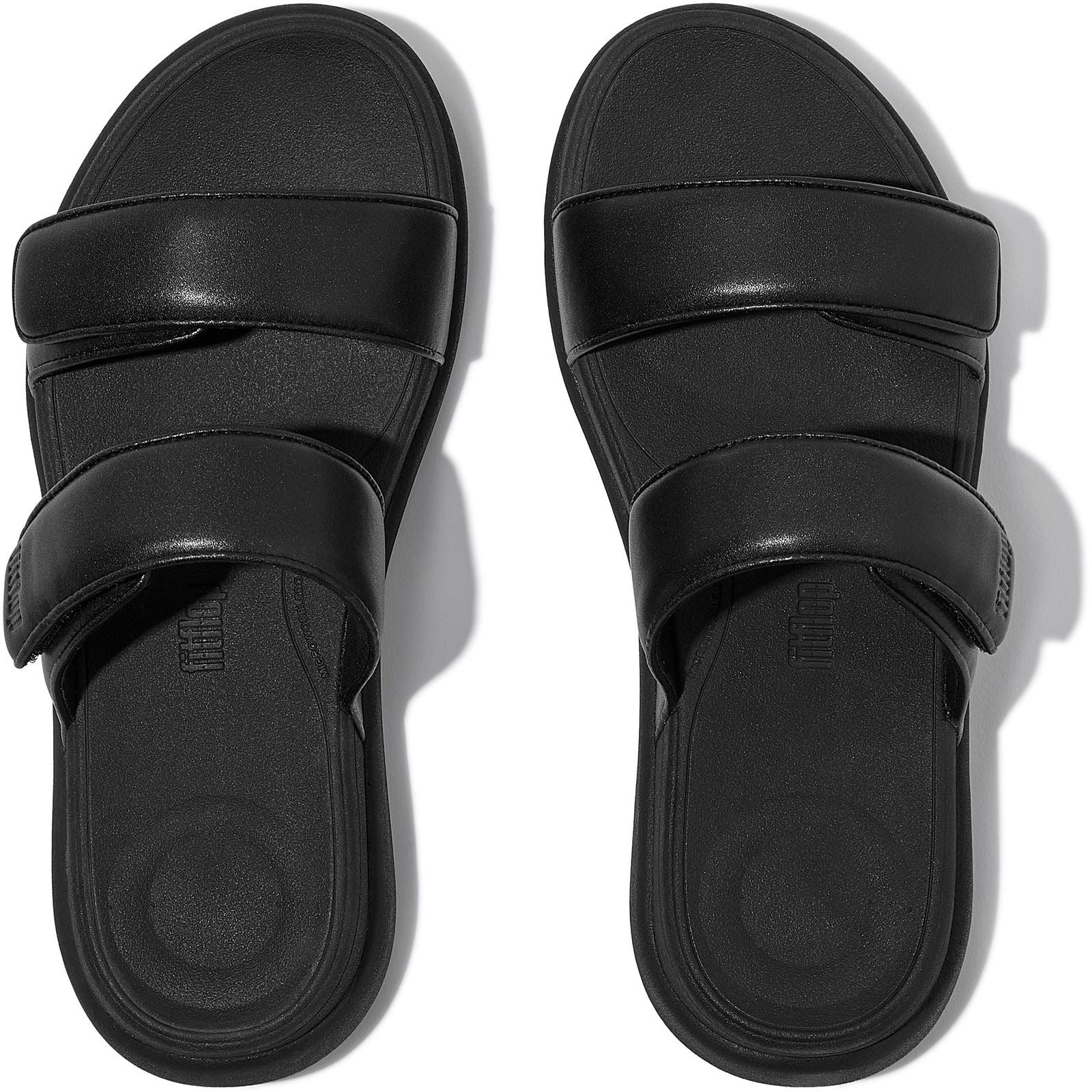 Fitflop F-Mode Go Sandales Toutes Noires En Polyuréthane Pour Femmes