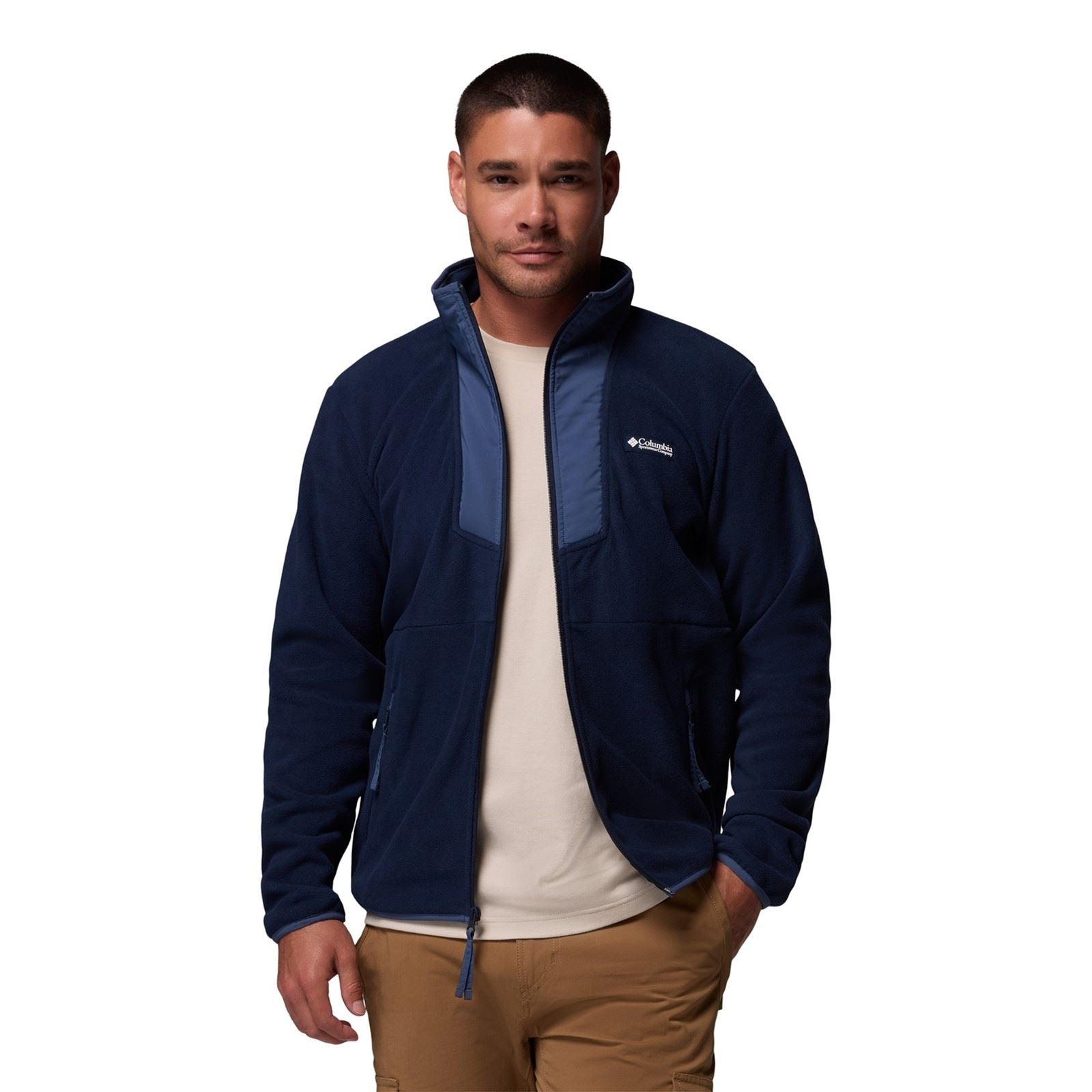 Columbia Sequoia Grove Full Zip Veste En Polaire Bleue Pour Homme