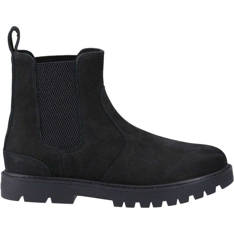 TOMS Griffin Bottes Noires En Cuir Pour Hommes