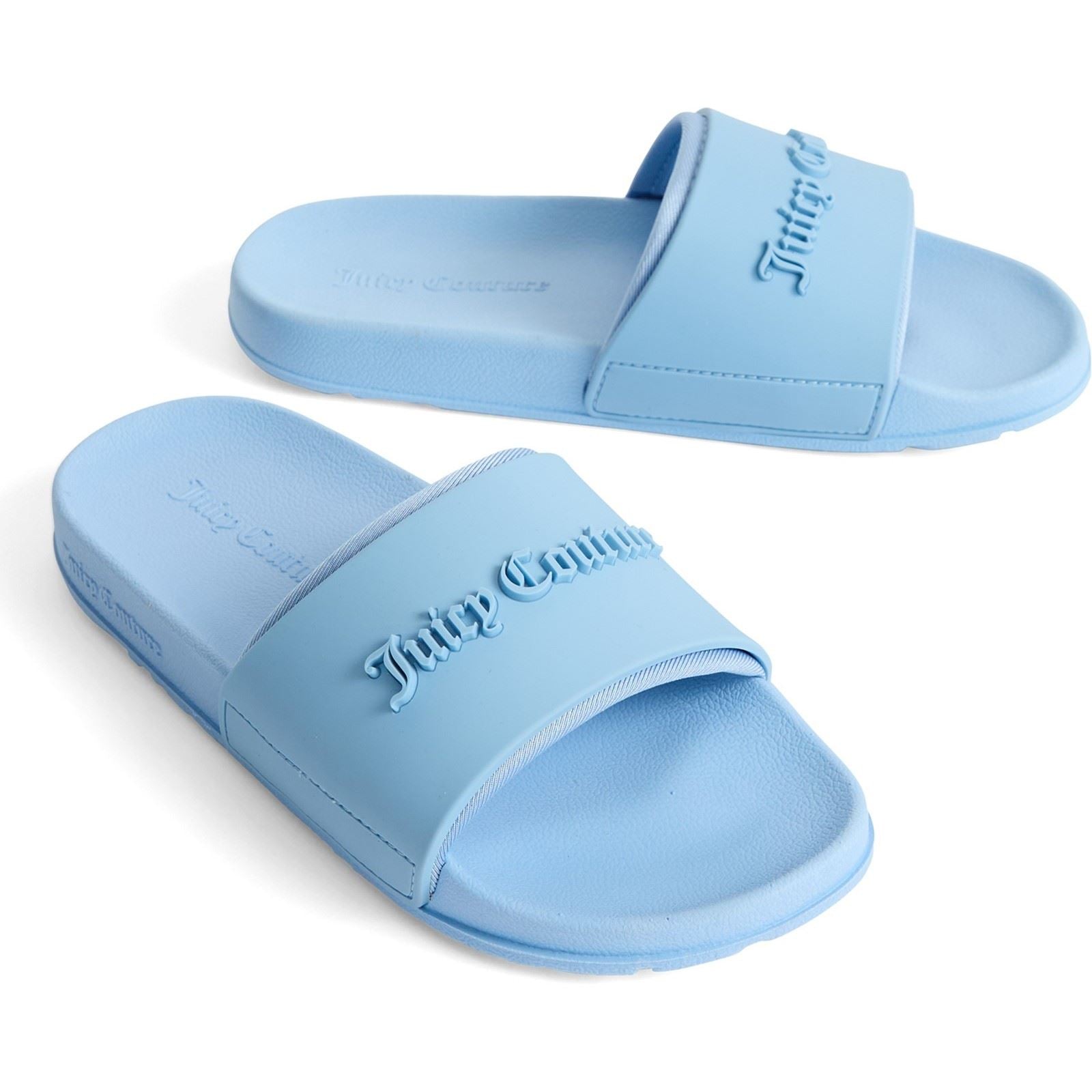 Juicy Couture Embossed Sandales Femme En Pvc Bleu Crépuscule