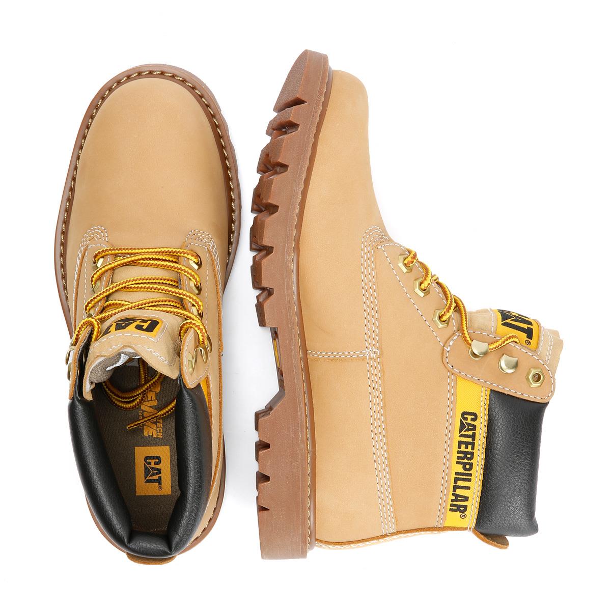 Caterpillar Colorado 2.0 Tractor Bottes Beiges En Cuir Pour Homme