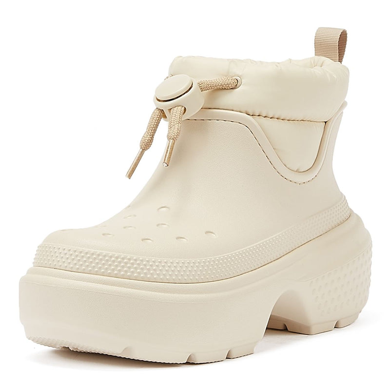 Crocs Bottes Blanches Pour Femmes Stomp Puff Boot Stucco